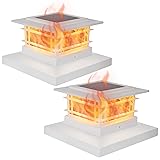 Dynaming 2 Pack Solar Post Cap Lights Outdoor with