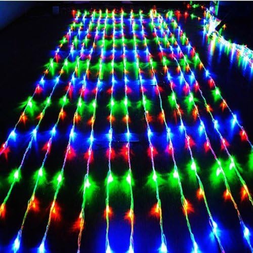 Adsled LED Curtain Waterfull Waterfall Horse Race Lamps String Lights 3*3M 336LED Flashing