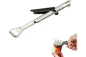 GKLUOE Jar Opener for Weak Hands, Jar Opener for Seniors with Arthritis, Adjustable Multifunctional Stainless Steel Can Opener Jar Lid Gripper, with Bottle Cap Openers Kitchen Gadgets Fit for Most Bottles