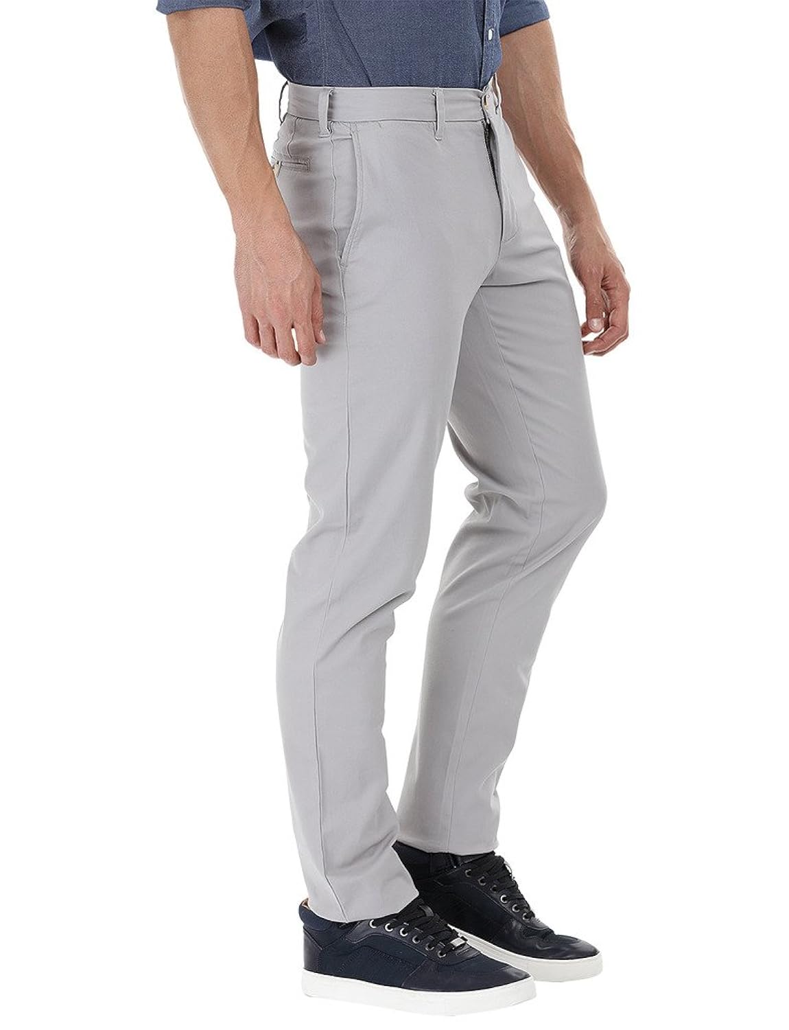 zobello men's slim fit cotton chinos