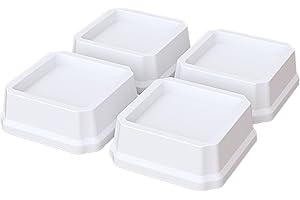 Napnapday Bed Risers 1 Inch Heavy Duty 4 Pack Bed Furniture Elevators, 1,500 lbs Lifts Up Riser for Sofa and Table, White