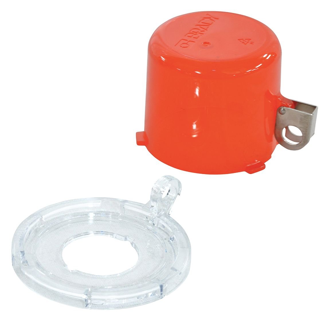 Brady 130821 30.5mm Push Button Lockout Device, Standard, 73.66mm x 55.88mm x 73mm x 73.66mm, Red