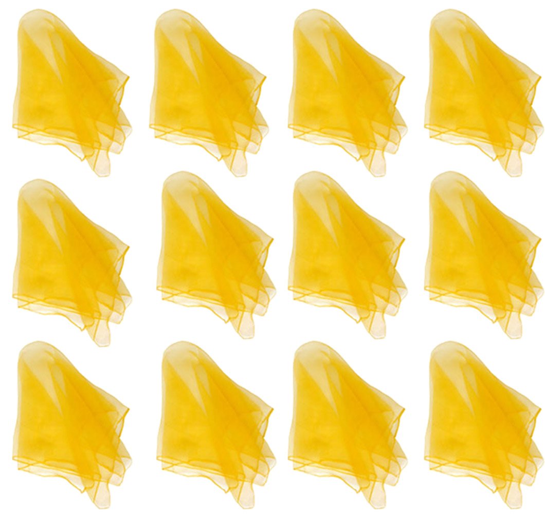 Hoerev Pack of 12 Aapprox. 40cm x 40cm Dancing Juggling Scarves