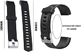 OTOTEC Silicone Watch Strap for ID115Plus HR Smartwatch - Black 170-225mm view 4