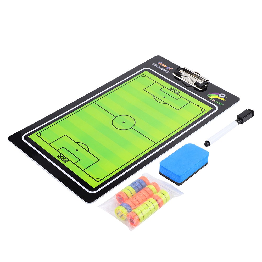 B+d Lavagna Tattica Magnetica Per Calcio Con Magneti E Cancellino - Allenamento Tattico Con Telaio In Alluminio