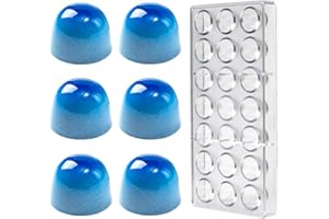 Polycarbonate Bullet Shape Chocolate Mold - 21 Cavity (12g Each) - for Bonbons, Candy, Baking - Pastry Tool