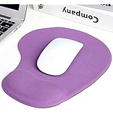 JYWYBF Ergonomic Mouse Pad with Wrist Rest, Gel Wrist Support Mousepad, Pain Relief Laptop Computer Mouse Pad, Non-Slip Mouse Pads for Office & Home (Purple)