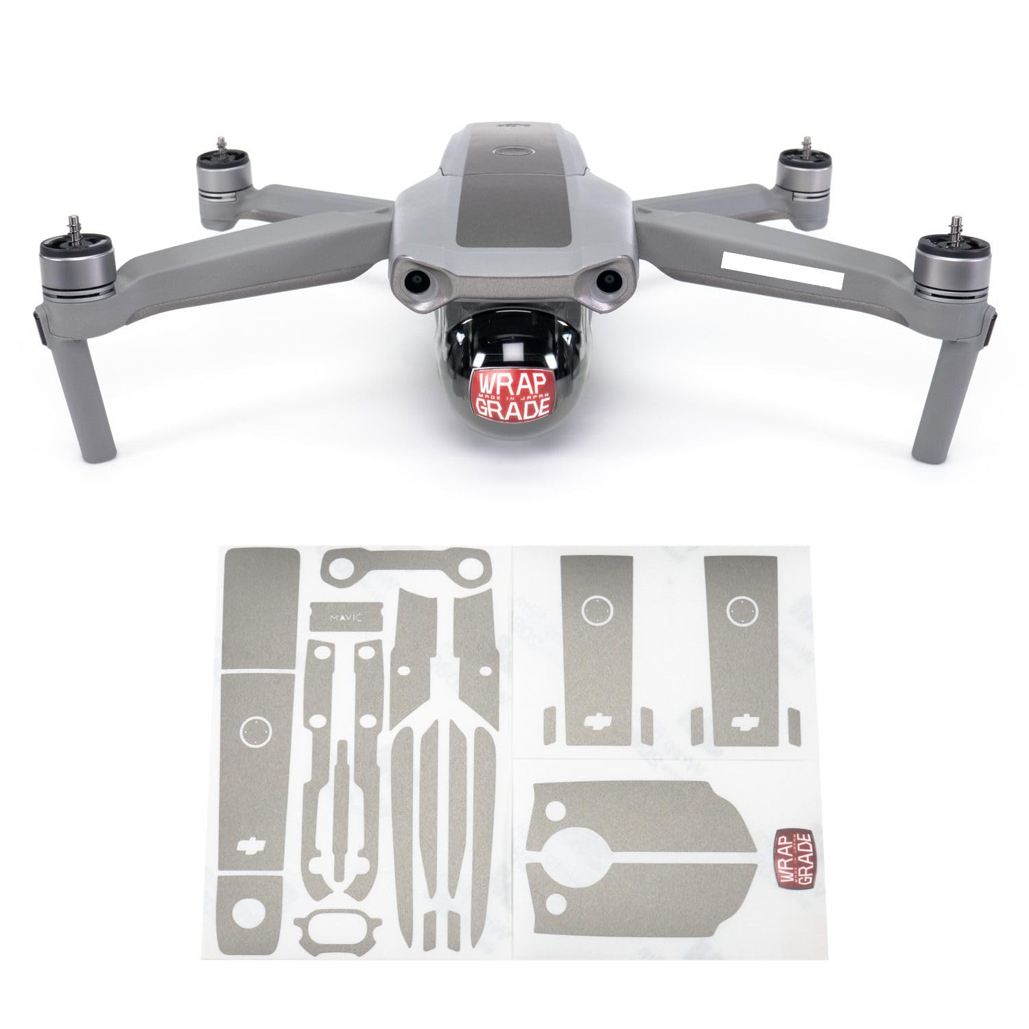 Wrapgrade Skin compatible with DJI Mavic Air 2 | Accent Color B (TITANIUM) — image 1
