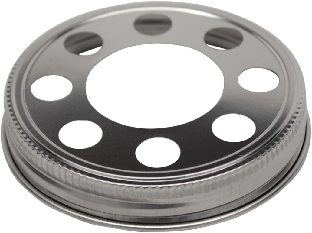 Stainless Steel Lighting Lid for Mason, Ball, Canning Jars (3 Pack, Wide Mouth)
