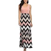 Lacavocor Womens Summer Maxi Dress Tank Top Sleeveless Long Dresses
