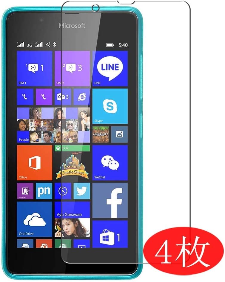 【4 Pack】 Synvy Screen Protector for Microsoft Lumia 540 0.14mm TPU Flexible HD Clear Case-Friendly Film Protective Protectors [Not Tempered Glass]