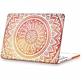 iCasso Macbook Old Retina 13 Inch Case Art Printing Matte Hard Shell Plastic Protective Cover For Macbook Pro 13 Inch Retina No CD-ROM Model A1425/A1502 (Orange Medallion)