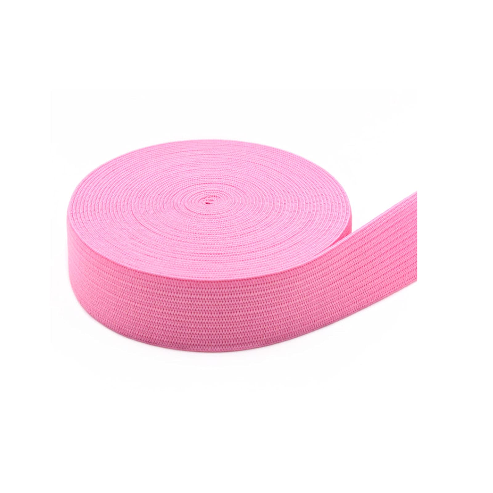 GANGYUAN 5 Yards Long 20mm 25mm Wide Colorful Heavy Stretch Elastic Band for Sewing Crafts DIY (Pink, 25mm)