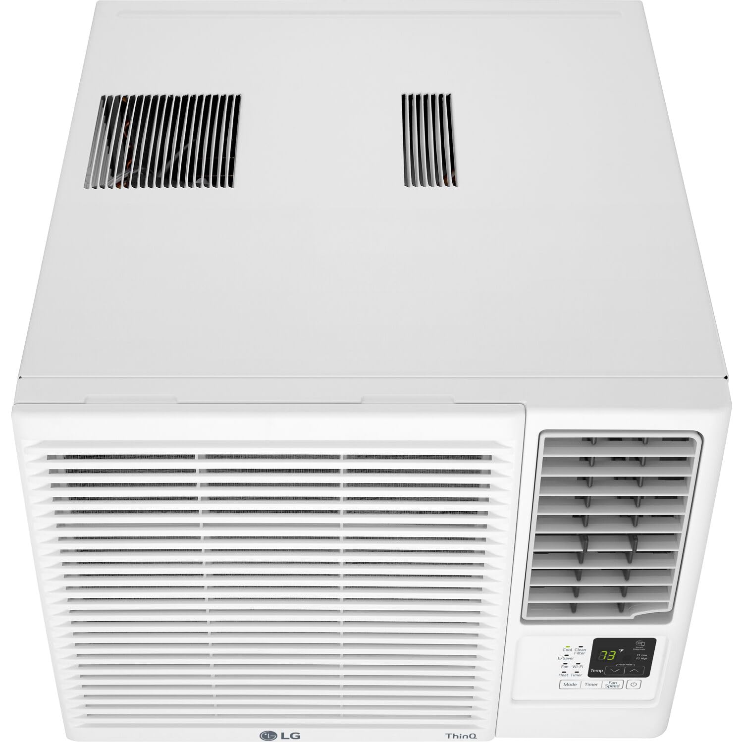 LG 7,600 BTU Window Air Conditioner with Heat, 115V, Cools 330 Sq.Ft. for Bedroom, Living Room, Apartment, with Remote, 2 Speeds, Slide In-Out Chassis, 24-hour Timer, White
