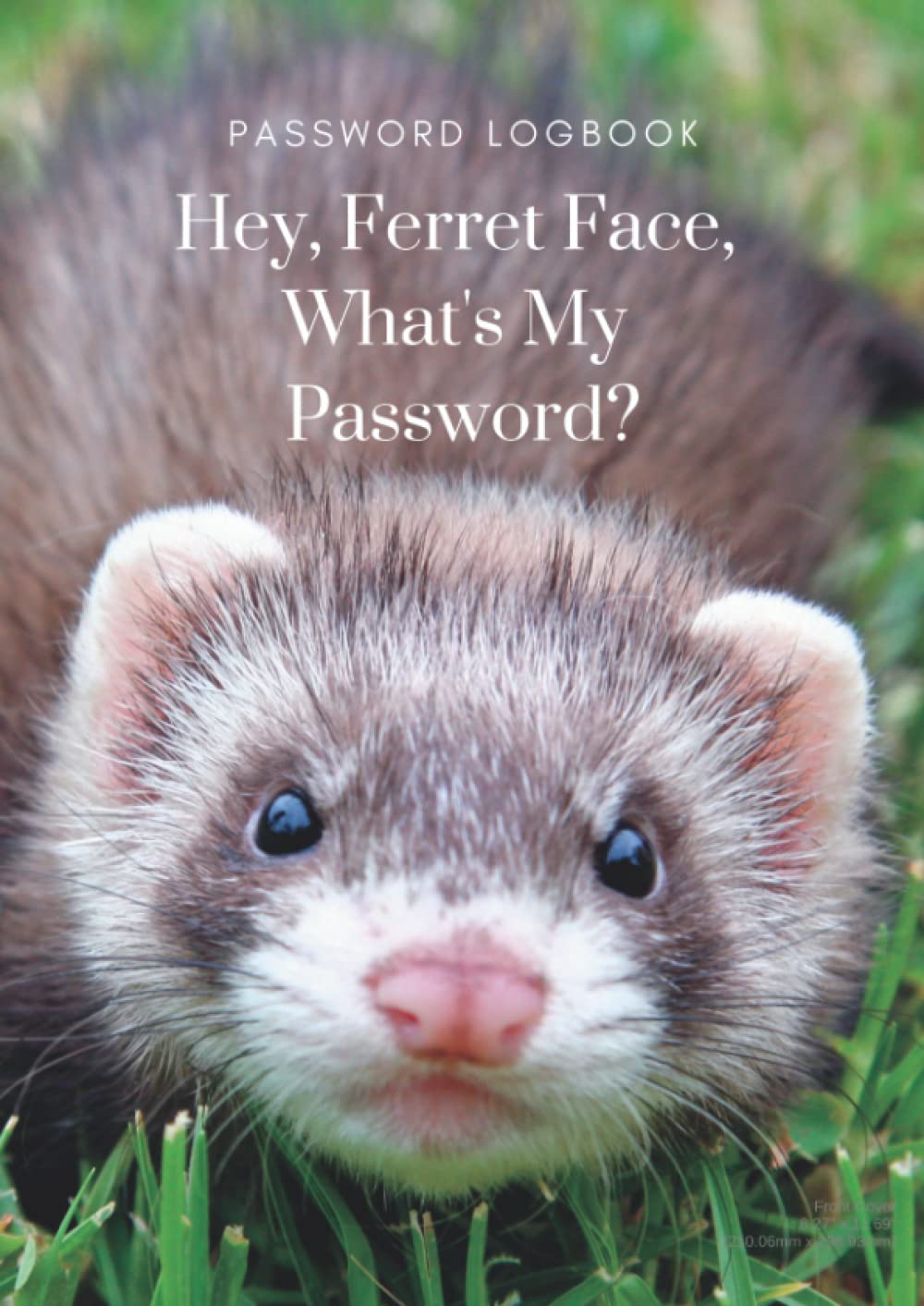 Password Logbook: Hey Ferret Face What's My Password? | Sibling gift | Friend gift |