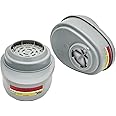 MSA 815366 Advantage GME P100 Multi-Gas Chemical and Combination Respirator Filter Cartridge, Carbon Composition, Bayonet Design for Easy Mounting, 2 Cartridges/Pack
