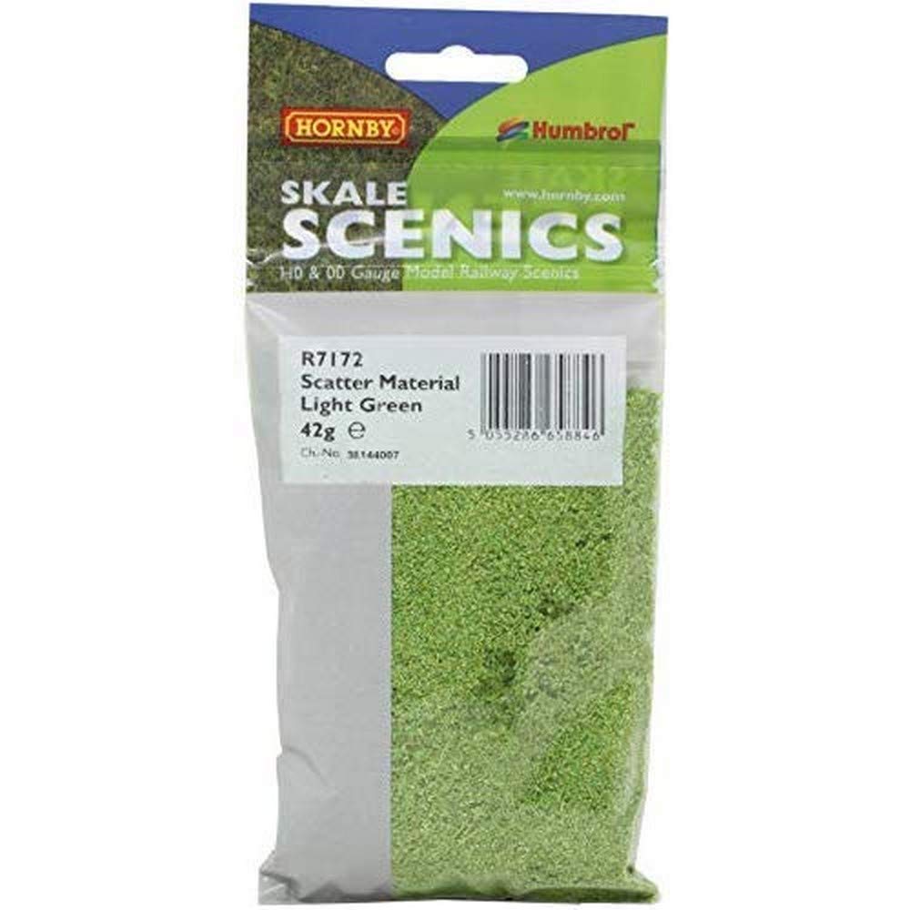 Hornby R7172 Scatter - Light Green for Model Railway OO Gauge, Model Train Accessories for Adding Scenery, Dioramas, Woodland, Buildings and More, Model Making Kits - 1:76 Scale Model Accessory