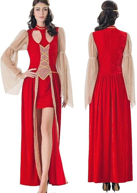 Amazon 女性用ドレスレトロスカートローブハロウィンコスチューム服ドレスcosplay コスチューム パーティードレス仮装 小道具 衣装セット ハロウィン仮装 コスチューム ディース メンズ 大人 コスプレ 仮装 通販