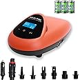 TONSIM 20PSI Rechargeable SUP Pump, 15000mAh Battery, Cordless Electric Paddle Board Pump with Dual-Stage Auto-Off, Fast Inflation/Deflation, LCD Display, 12V DC Car Adapter, For SUP,Kayak, Boat, Tent