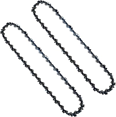 Opuladuo 2X 12 Inch Chainsaw Chain for Dewalt Ryobi 3/8 Pitch .043 Gauge 45
