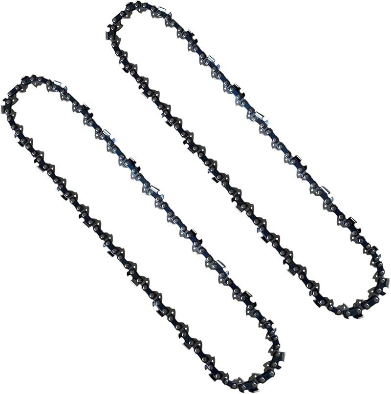 Opuladuo 2X 12 Inch Chainsaw Chain for Dewalt Ryobi 3/8 Pitch .043 Gauge 45