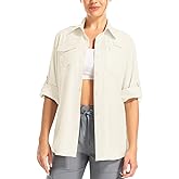 Aptint Women's UPF 50 Long Sleeve UV Sun Protection Shirts Hiking Safari Fishing Travel Shirts