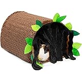 Guinea Pig Tunnels and Hideouts, Rat Cage Accessories Toys, Small Animal Hideaway Play Tube House Bed for Hamster Chinchilla