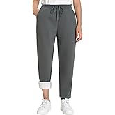 Weintee Women's Petite Fleece Pants Sherpa Lined Sweatpants for Winter