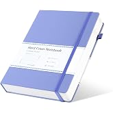 CAGIE Journal Notebook for Women Men Leather Journaling Diary Daily, Purple | 320 Pages, 100 Gsm Paper, Hardcover, A5, Lay Flat for Writing, Journaling, Work, Travel, Business Gift, 5.7 x 8.3 in