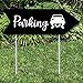 Big Dot of Happiness Black Wedding Parking Signs - Wedding Sign Arrow - Double Sided Directional Yard Signs - Set of 2 Parking Signs