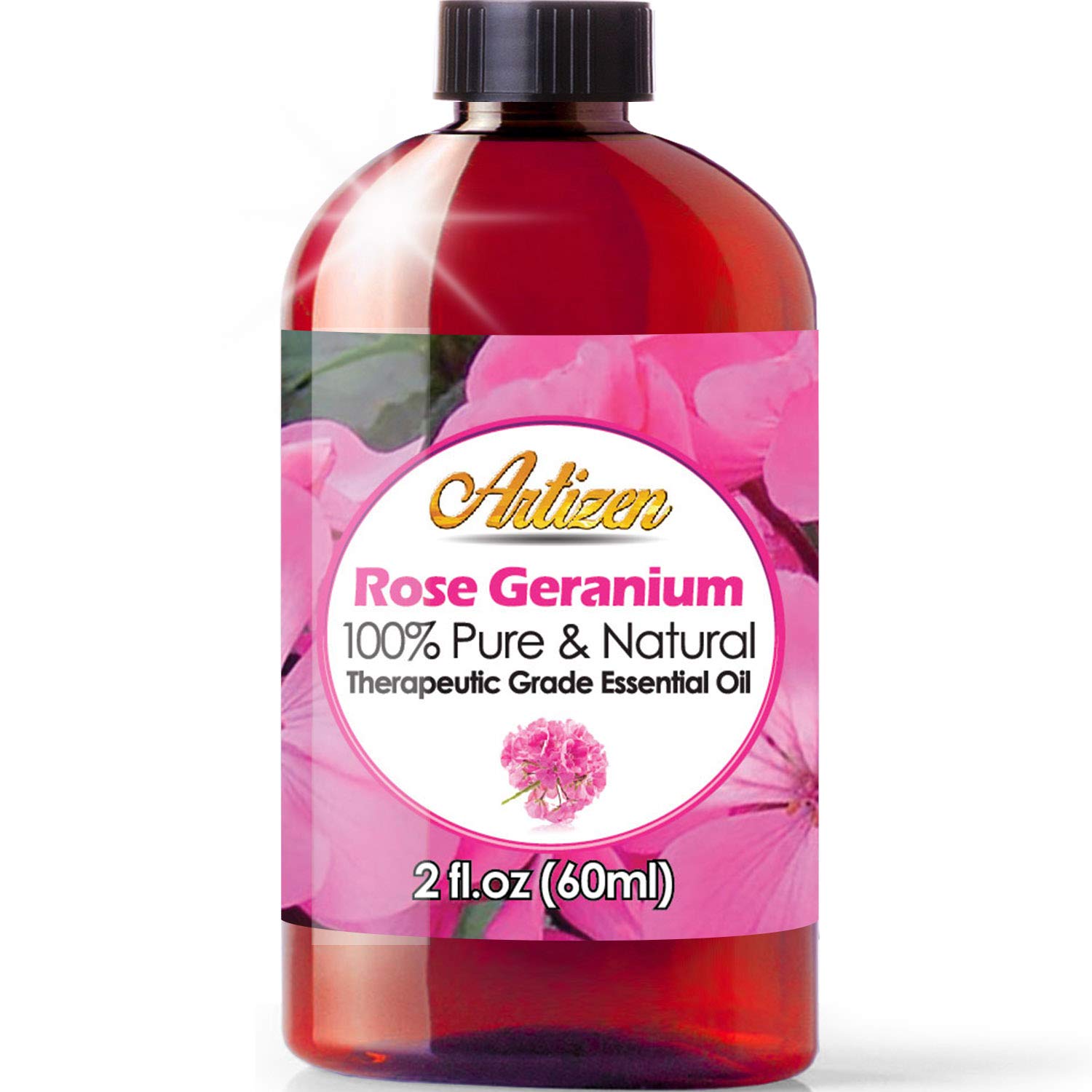 Artizen 2oz Oils - Rose Geranium Essential Oil - 2 Fluid Ounces