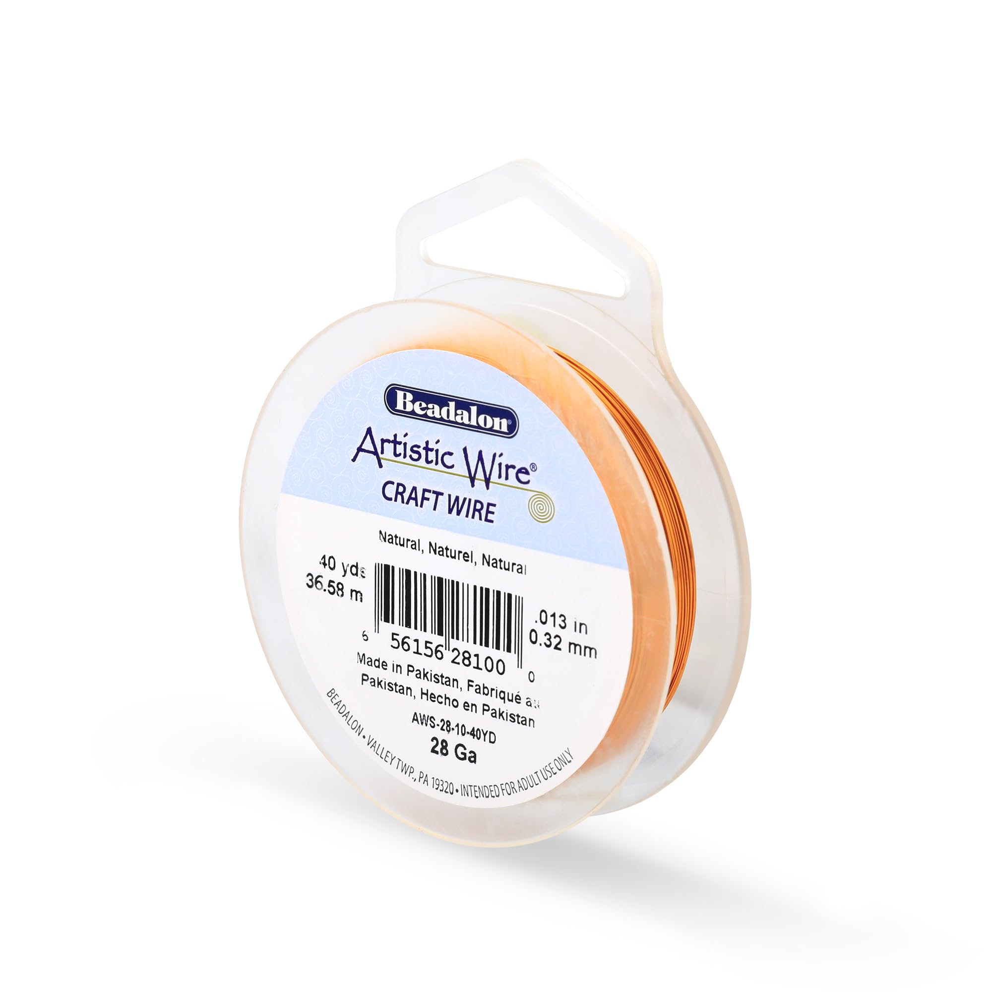 Artistic Wire 40 yd 28 Gauge Wire, Natural