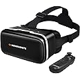 VR Headset, Virtual Reality Headset Compatible with iPhone and Android Phones Within 5.5-7.2”, Comfortable VR Set Incl. Remot