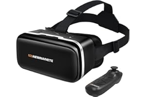 NEWNAIVETE VR Headset, Virtual Reality Headset Compatible with iPhone and Android Phones Within 5.5-7.2”, Comfortable VR Set Incl. Remote Control, Anti-Blue Light Eye Protected 3D VR Glasses Gift for Kids Adult