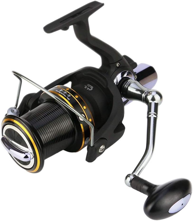 Vobajf Spinning Reels Spinning Fishing Reel Freshwater Fishing Reel with Left/Right Interchangeable Collapsible Metal Handle Reel for Saltwater or Freshwater (Color : Black, Size : 8000)