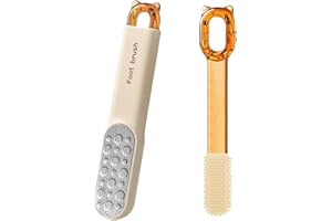 VISDOLL Double-Sided Stainless Steel Foot File, Foot Callus Remover & Foot Scrubber, Professional Pedicure Tool for Dry & Wet Feet, Fast Hard Skin & Dead Skin Remover with Non-Slip Grip, Orange
