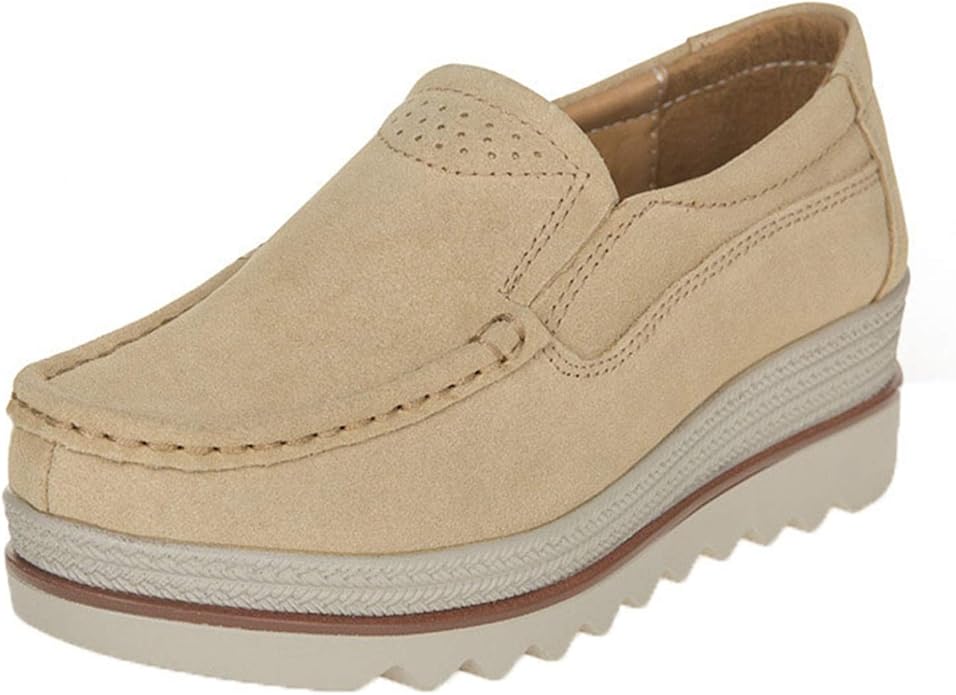 Amazon.com | Wedge Heel Shoes Slip On Comfort for Women Daily Platform Spring Summer Chunky 