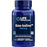 Life Extension Sea-Iodine Capsules, 1000 mcg, 150 Veg Caps, Natural Iodine Supplement from Kelp and Bladderwack