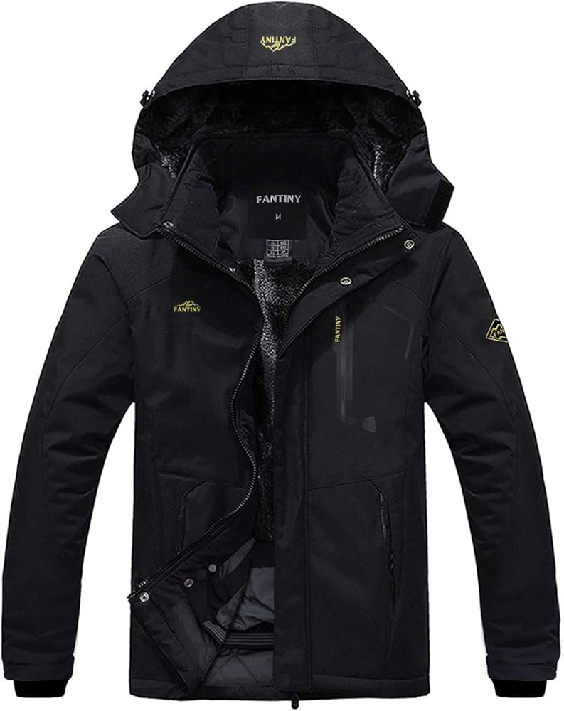 Amazon.com: CIOR Men's Mountain Waterproof Ski Jacket Windproof Rain Jacket,UI18WCFY028,Black,S: Clothing