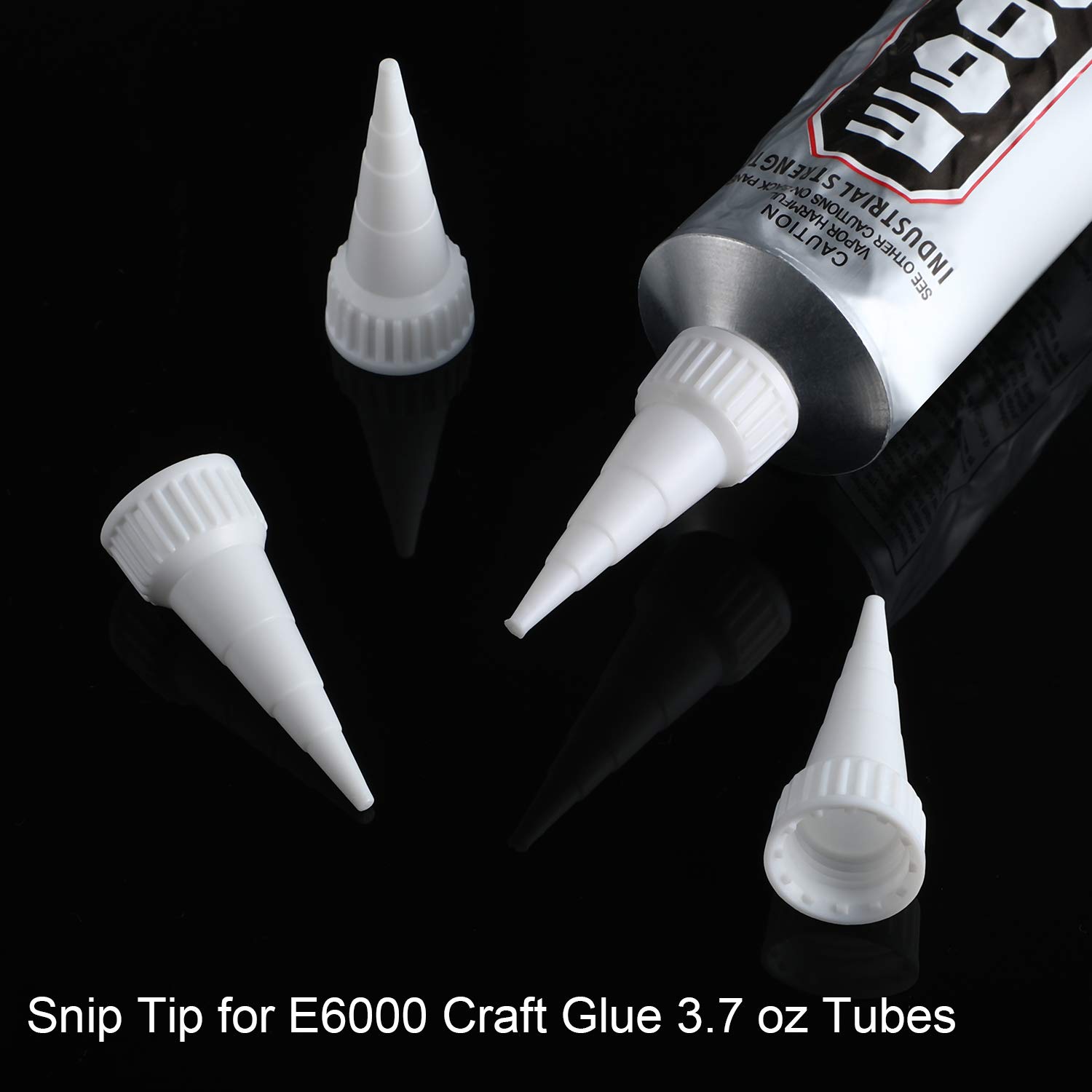20 Pieces Snip Tip Applicator Tips for E6000 Craft Glue 3.7 oz Tubes, 5 Pieces Wooden Ball Stylus Dotting Tools Kit for Rock Painting Pottery Clay Modeling Embossing Art