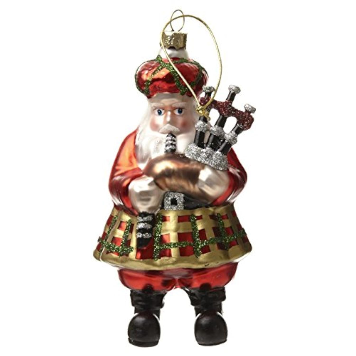 Scottish Bagpipe Santa Decoration