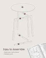 VASAGLE Round Dining Table 80 x 75 cm Ebony Black Ink Black KDT080B02 view 7