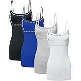 Sugar Sunday Long Cotton Camisole Top with Built in Bra