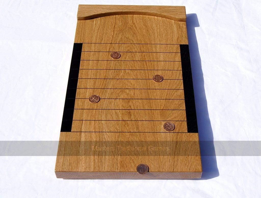 Masters Premium Hand-made Oak Shove Ha'Penny Board