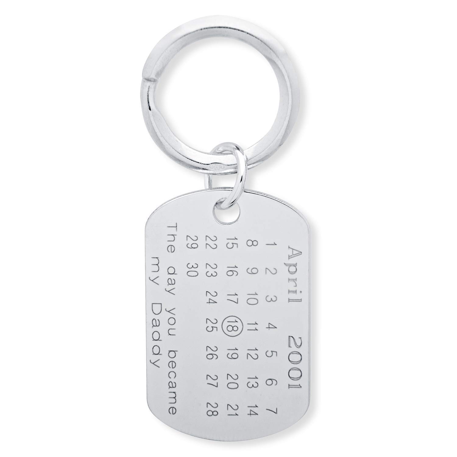 day you became my daddy keyring