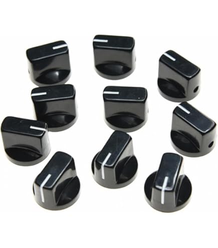 10 Manopole Per Pedali Effetto Chitarra - Nero, Con Viti E Cacciavite, Per Potenziometri 6.4mm - Foto 9