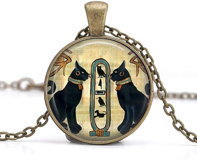 Egyptian Cat Jewelry, Egyptian Cat Necklace Pendant Egypt