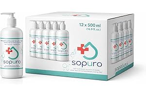 SPuro Hand Sanitizer - Premium Quality 500ml Alcohol Sanitizer Gel - 75% Alcohol Sanitizer - Refillable Discovery Pack - Idea