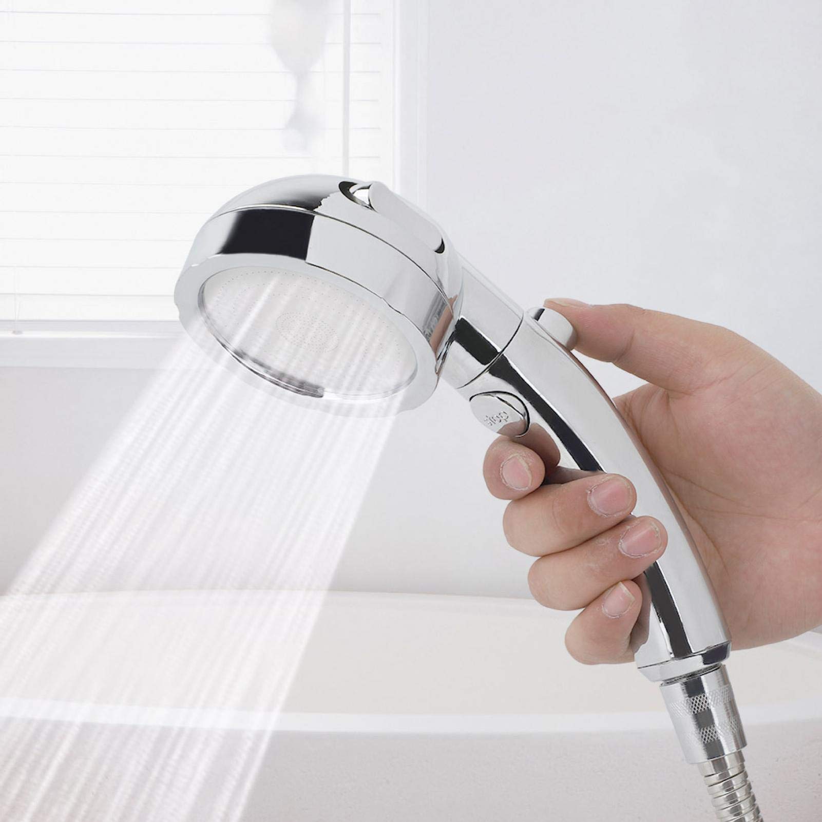 Universal Shower Spray Head Handheld Bathroom Shower Head Removable Washable Shower Head for Home Use with 150cm Hose
