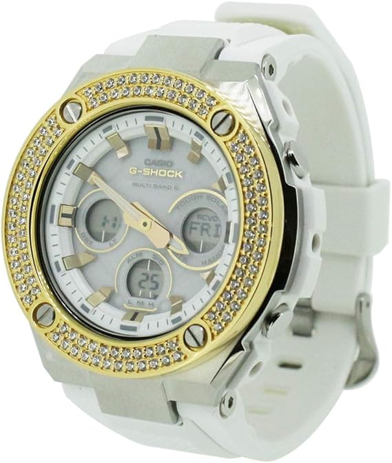 Amazon ジーショック Gショック カスタム 腕時計 Gst W300 Gst W300 7a カスタムベゼル ソーラー充電 タフソーラー 標準電波受信 マルチバンド6 耐衝撃構造 気圧防水 クラウンクラウン Crowncrown Gst W300 005 メンズ腕時計 腕時計 通販